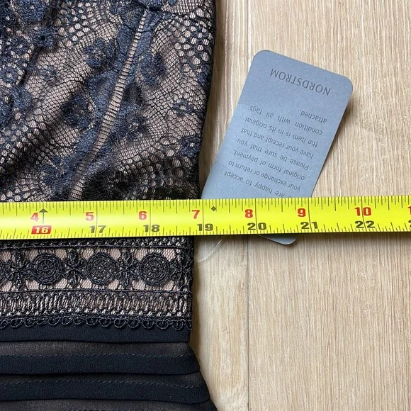 Tadashi Shoji Lace Pintuck Long Sleeve Midi Cocktail Dress, Size 16 1347 - Picture 13 of 14